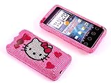 Smile Case Hello Kitty Hearts Bling Rhinestone Crystal Jeweled Diamond Snap ....