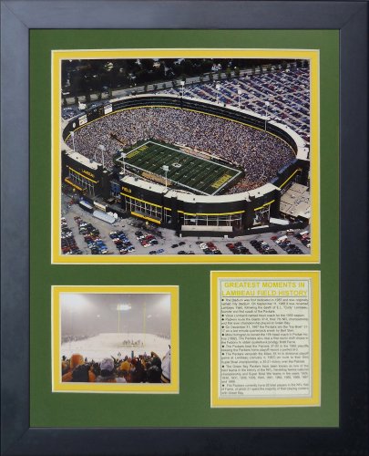 Legends Never Die Green Bay Packers Old Lambeau Field Framed Photo Collage, 11x14-Inch