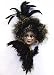 African American Porcelain Feather Face Mask Wall Art Hanging