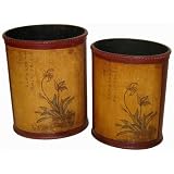 Best Simple Unique Birthday Gifts Her - 16 Double Flower Asian Waste Baskets Trash Cans... by ORIENTAL FURNITURE