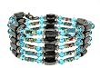 Cloisenne Beads Magnetic Wrap Bracelet/Necklace/Anklet Lariat - Light Blue - 32'' in Length