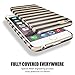 iPhone 6 case,Akna Stylish-fit Series Ultra Slim Stylish Full Cover Case For iPhone 6 [Slim Teen Girl Case] - [Stylish Brown Stripe](U.S)