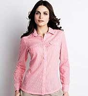 Indigo Collection Pure Cotton Long Sleeve Stripe Shirt