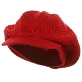 Crown Plain Beanie Visor-Red W27S22F
