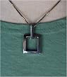 Square Pendant with 18" Chain