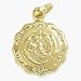 Large 14 Karat Inscribed Religious Baptismal Medal Medallion