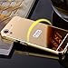 HTC Desire 626S Case, HTC Desire 626 Case, TabPow Mirror Case Series - Electroplate Bumper Bling Luxury Slim Hard Back Case Cover For HTC Desire 626S/626, Gold