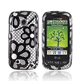 BLACK FLOWER SILVER For LG Cosmos Touch Hard Case Cover