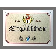 Metallschild Optiker - Wappen Berlin (18 x 14 cm)