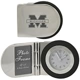 Michigan Wolverines Metal Travel Alarm Clock with Photo Frame