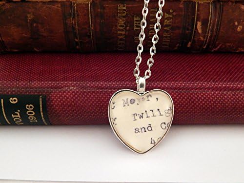 Silver Twilight book necklace