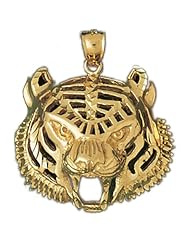 CleverEves 14K Gold Pendant Tiger Head 12.1 - Gram(s)