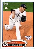 2012 Topps Opening Day Baseball #119 Ricky Nolasco Miami Marlins - ENCASED Trading Card
