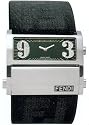 FENDI F112111CD Zip Code 1120 FF Logo Strap Diamond Grand Ladies Watch w/Warranty