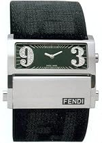 FENDI F112111CD Zip Code 1120 FF Logo Strap Diamond Grand Ladies Watch w/Warranty