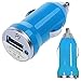 441 Wireless Wholesale Lot X100 Single Mini USB 2 Port Car Charger for Cigarette Lighter Socket 2.1A Power Adapter and Round Micro USB Cables /Cords for Samsung, HTC, LG, Nokia, Blackberry, and more! (Lot of 100 Single Car Chargers and USB Micro Mixed Colors)