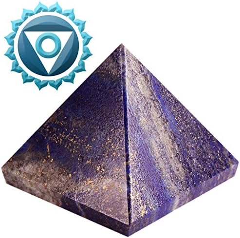 BIGGEST CHAKRA STONE PYRAMID - Natural Healing Crystal: 40mm (2") up to 75mm (3") - Lapis Lazuli