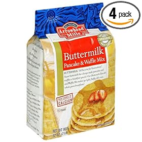 Arrowhead Mills Pancake and Waffle Mix, Buttermilk, 2 Pound Bags (Pack of 4) by Arrowhead Mills