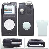 Kroo (Black) Apple Ipod Nano 2Gb/4Gb Leather Case - Forza Series + Free 12V Car Charger by PCMicroStore