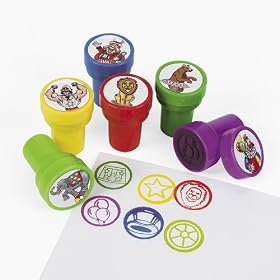 Plastic Carnival Character Stampers (2 dz)