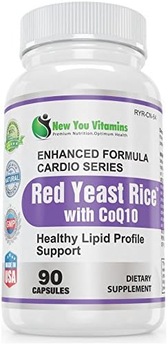 Red Yeast Rice With CoQ10 Cholesterol Support 90 Capsules 1 Bottle