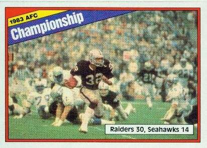 1984 Topps #7 AFC Champs / Marcus Allen - Oakland Raiders (Football Cards)