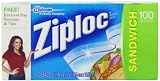 Ziploc Sandwich Bag Value Pack, 100 Count (Pack of 3)