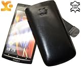 Produkt-Bild: Suncase Ledertasche (Lasche mit R&uuml;ckzugfunktion) f&uuml;r Sony Ericsson Xperia arc / arc S schwarz