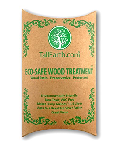 ECO-SAFE Wood Treatment - Stain & Preservative by Tall Earth - 1/3/5 Gallon Sizes - Non-Toxic/ VOC Free/ Natural Source (3 Gallon)