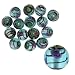 Pugster Blue 12mm Round Striped With Flowers Silver Foil Murano Glass Bracelet Loose Beads Pugster Blue 12mm Round Striped With Flowers Silver Foil Murano Glass Bracelet Loose Beads
