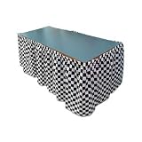 Black and White Checkered Table Skirt