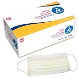 Best Price Dynarex Face Mask Ear Loop Procedure, Yellow, 50 Count (Pack of 12)