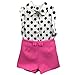 Jastore Summer Girls Clothing Sets Girl Baby Clothes Polka Dot Shirt +Pants (2T, Pink)