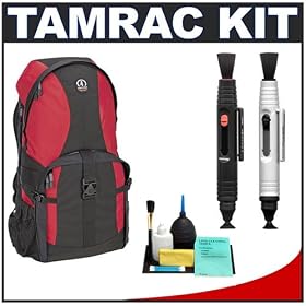 Tamrac 5550 Adventure 10 Photo Backpack (Red/Black) + Accessory Kit for Canon Rebel XSi, XS, T1i, XTi, 40D, 50D, Nikon D40, D60, D5000, D90, D300, D700, Olympus Evolt E-30, E-450, E-520, E-620, and Sony Alpha A200, A300, A350, A700 Digital SLR Cameras