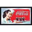 Coca-Cola Vintage Mirror Horizontal Waitress w/ Coke