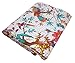 Marubhumi Bird Print Twin Size Kantha Quilt White, Kantha Blanket, Bed Cover, Twin Kantha Bedspread, Bohemian Bedding Kantha Size 60 Inch x 90 Inch