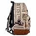 16.5 Inch Newspaper Pattern Urban Lightweight School Book Bag Backpack Daypack