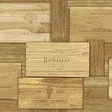 Chesapeake MAN01712 Randolph Wine Crates Wallpaper, Natural by Chesapeake