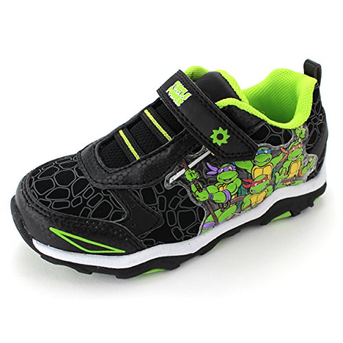 TMNT Ninja Turtles Boys Black Lighted Sneakers Shoes