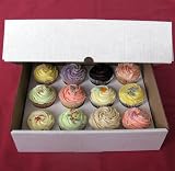 4 DEEP Strong White 12 Cake Cupcake Muffin Box & Inner Tray by General Trading Store  from General Trading Store