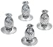 Ginkgo Pineapple Pewter Place Card Holder, Set of 4