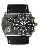Nautica A32524G Gents N-MX 62 Dual Time Black Chronograph Watch With Analogue Compass