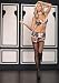 Satin Padded Bra Top, Garter Belt With Ruched Back And G-String