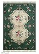 Wool and cotton rug, 'Lilies' (4x6) Wool and cotton rug, 'Lilies' (4x6)