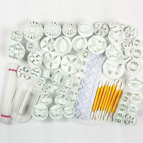 Voljee Cake Decration Tool Set By Catalina Fondant Cake Cutter Mold Sugarcraft Icing Decorating Flower Modelling Tools 68pcs 21 Sets (21sets 68pcs)