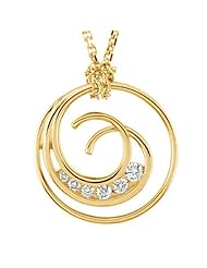 14K Yellow Gold Diamond Journey Pendant with Chain - 0.33 Ct. -- LIFETIME WARRANTY