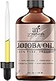 ArtNaturals Organic Jojoba Oil, 100% Pure Virgin Cold Pressed Unrefined Organic Jojoba Oil (4oz), Best for Sensitive, Acne Prone Skin - Benefits The Face and Hair, Similar To Argan Oil, Without The Odor
