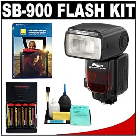 Nikon SB-900 Speedlight Flash + The Speed of Light DVD + Batteries with Charger + Accessory Kit for Nikon D5000, D3000, D700, D300s, D300, D200, D90, D60 & D40 Digital SLR Cameras