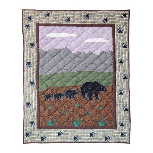 Patch Magic 36-Inch by 46-Inch Bear Country Quilt Crib