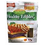 Nylabone Healthy Edibles Chicken and Roast Beef with Vitamins Dog Chew Variety Pack, Regular, 12-Count Pouch